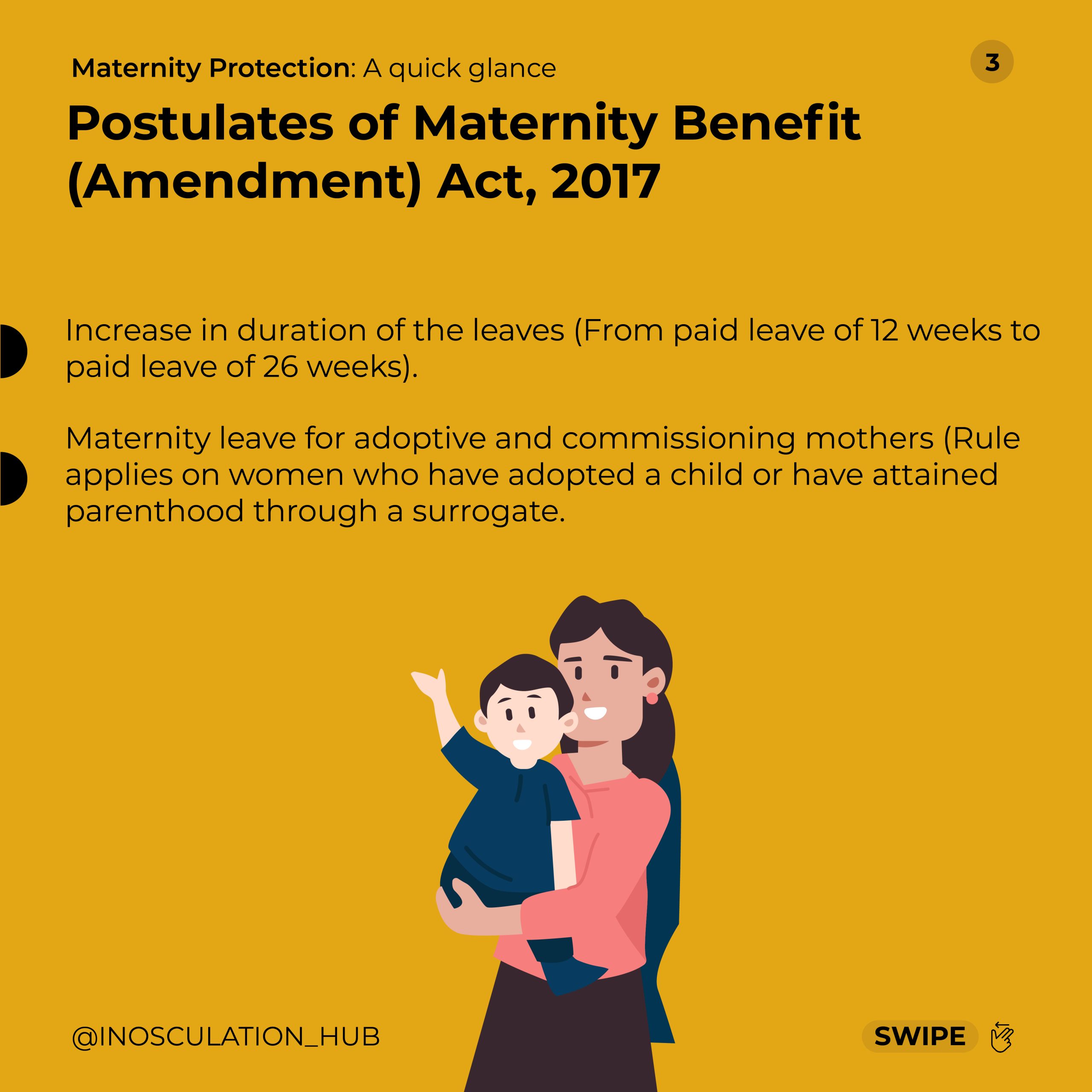 Maternity benefit act, maternity law, Inosculation hub, inhub, labour law